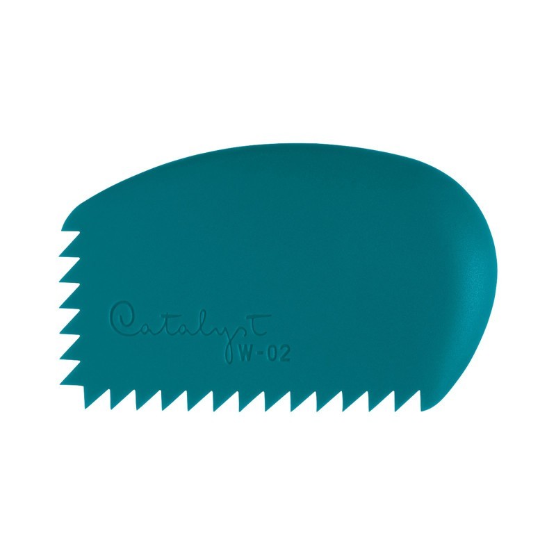 Princeton Catalyst Tool Wedge, Silicone, Mixed Media Paintbrush, Blue, Size 2, 1 Count