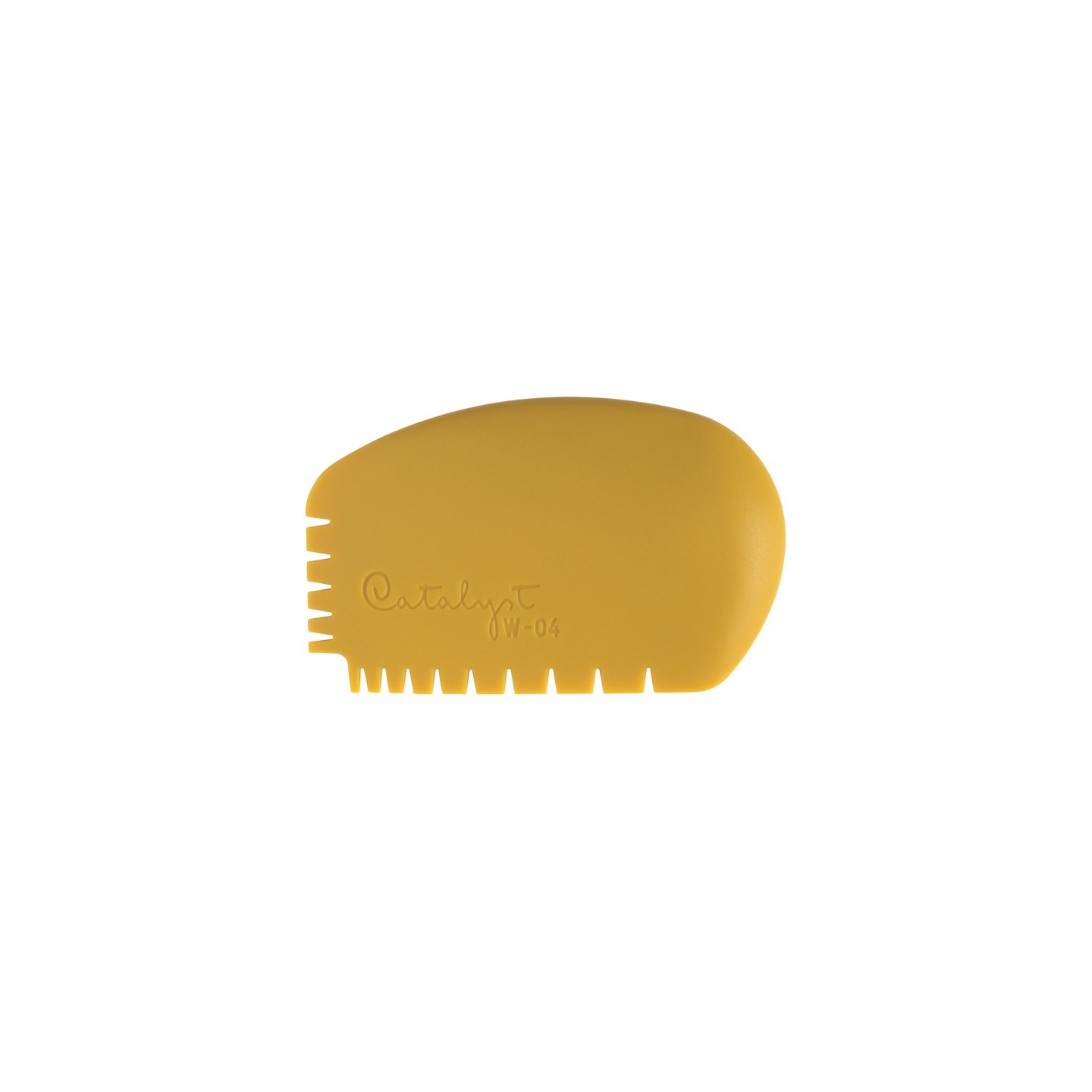 Princeton Catalyst Tool Wedge, Silicone, Mixed Media Paintbrush, Yellow, Size 4, 1 Count