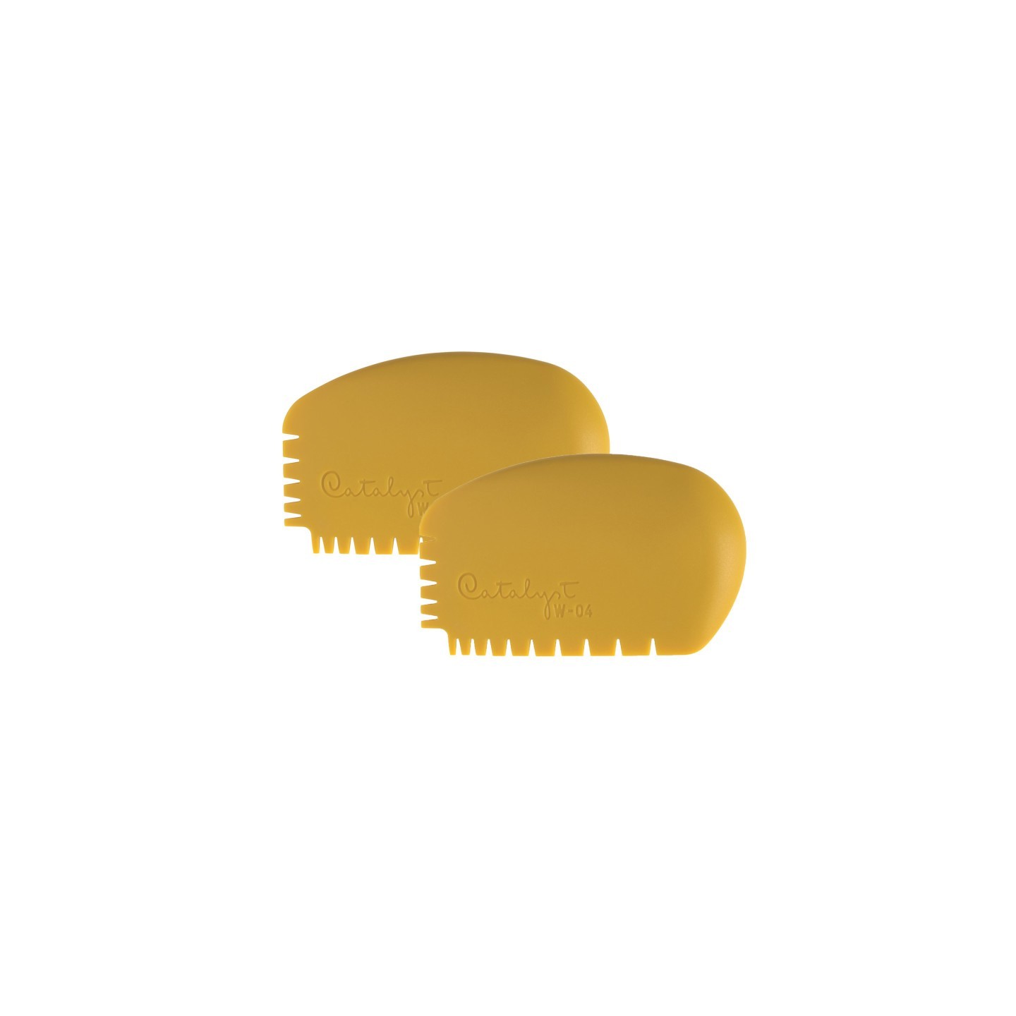 Princeton Catalyst Tool Wedge, Silicone, Mixed Media Paintbrush, Yellow, Size 4, Pack of 2