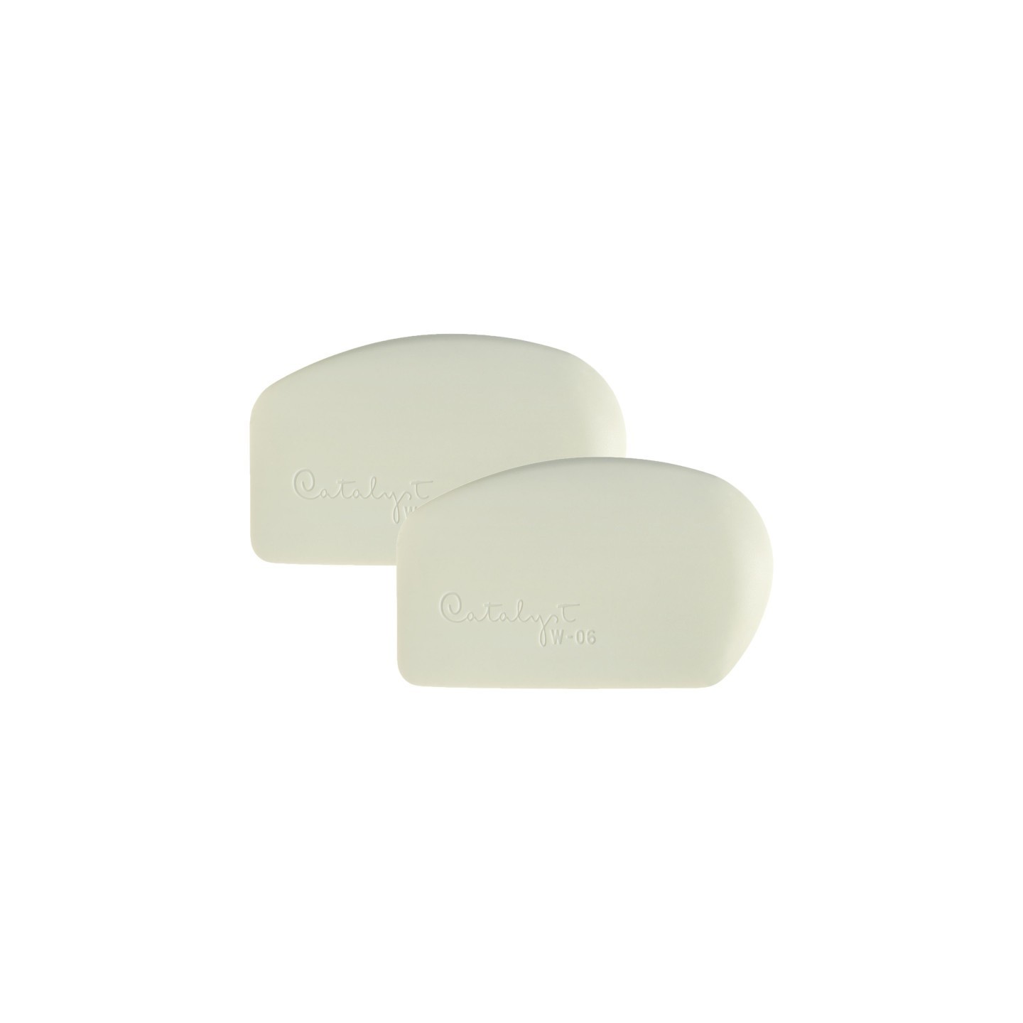 Princeton Catalyst Tool Wedge, Silicone, Mixed Media Paintbrush, White, Size 6, Pack of 2