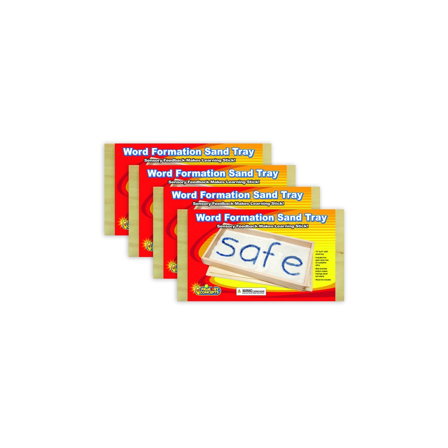 Primary Concepts™ Word Formation Sand Tray, 15"W x 8"L, Pack of 4