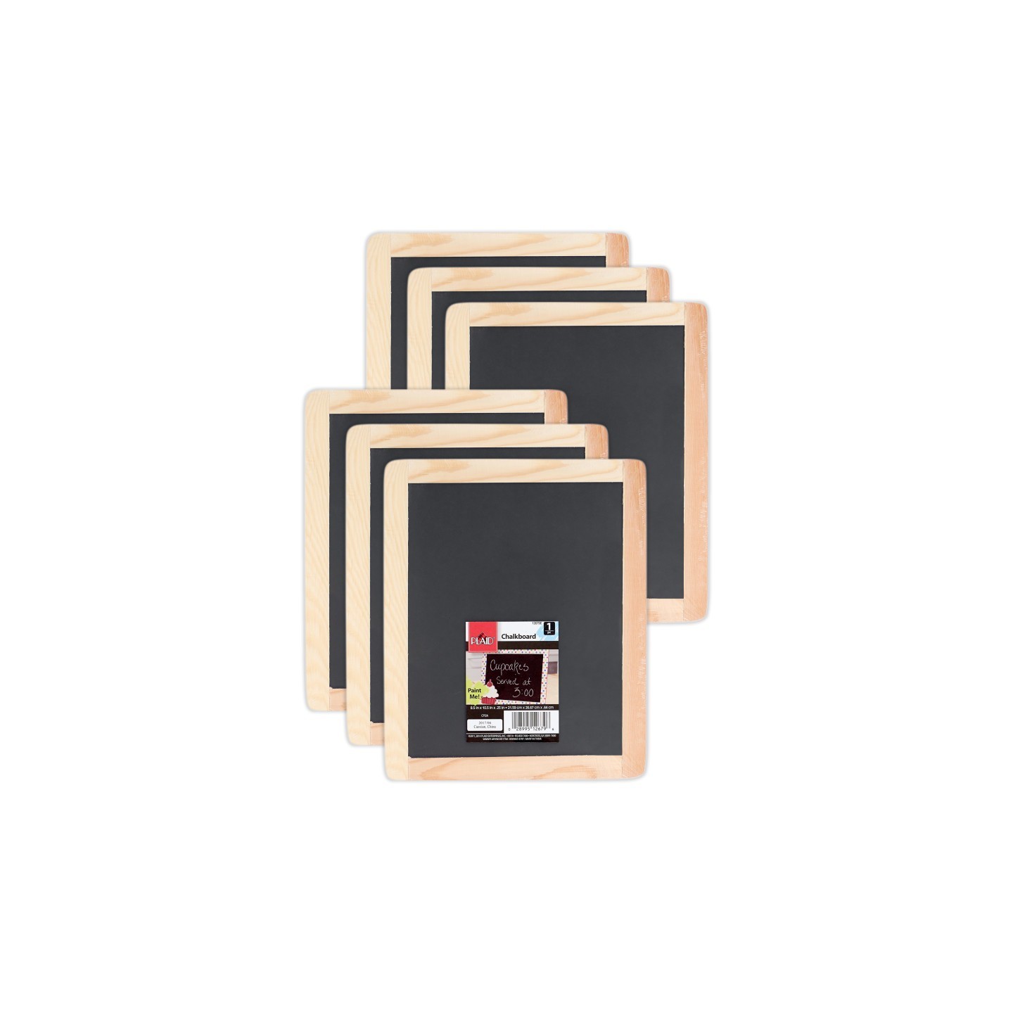 Plaid Chalkboard, Large, 8.5" x 10.5", Pack of 6