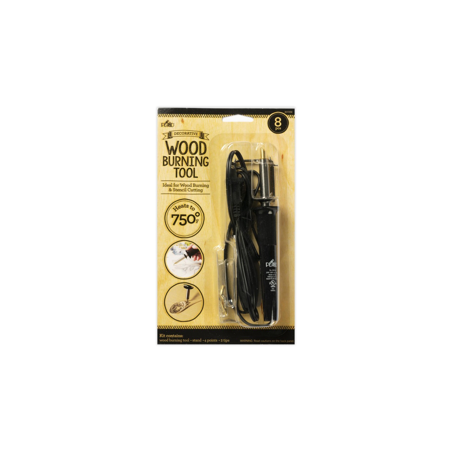 Plaid Decorative Wood Burning Tool Set, 8-Piece Set