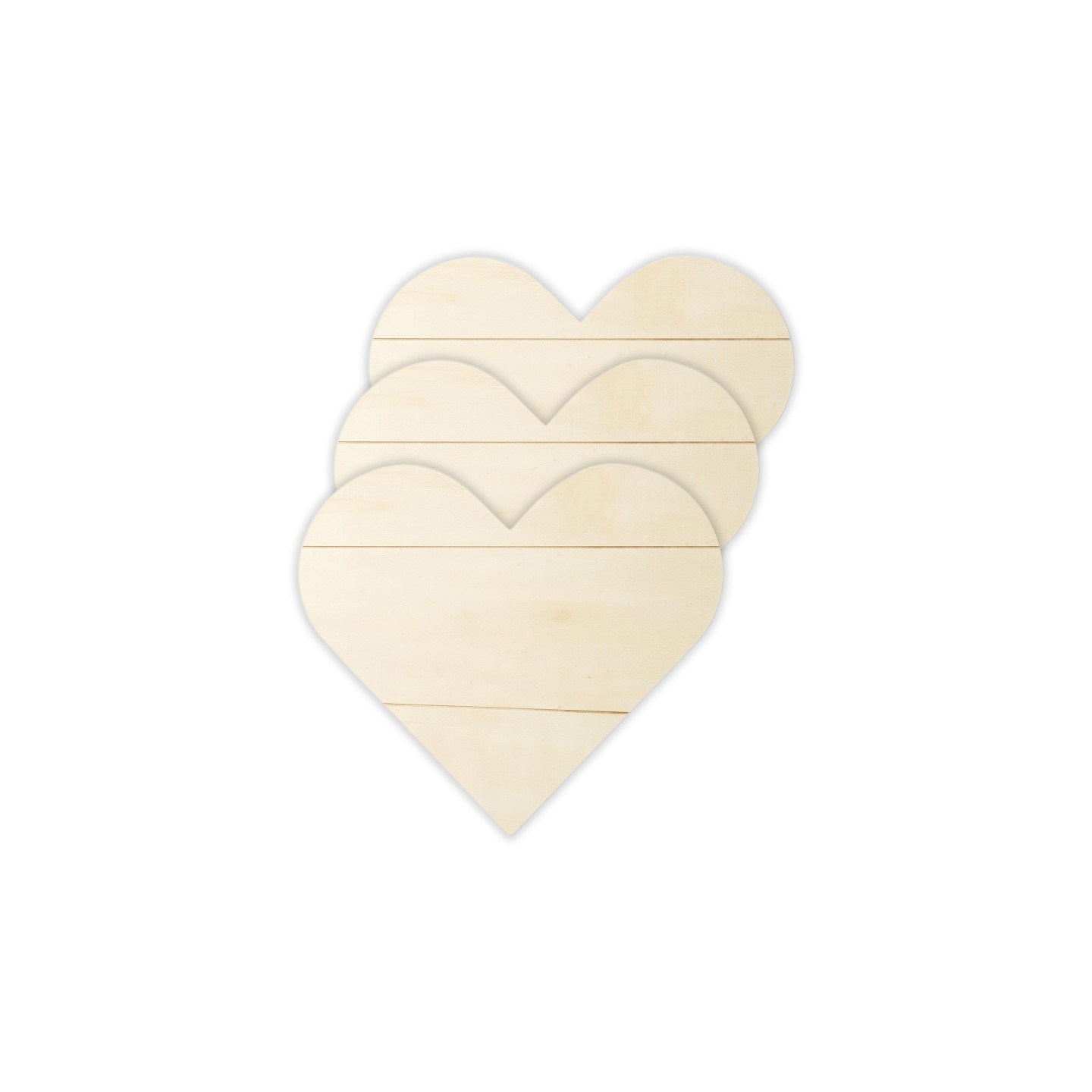 Plaid Heart Sign, Plywood, 11.81" x 10.59", Pack of 3