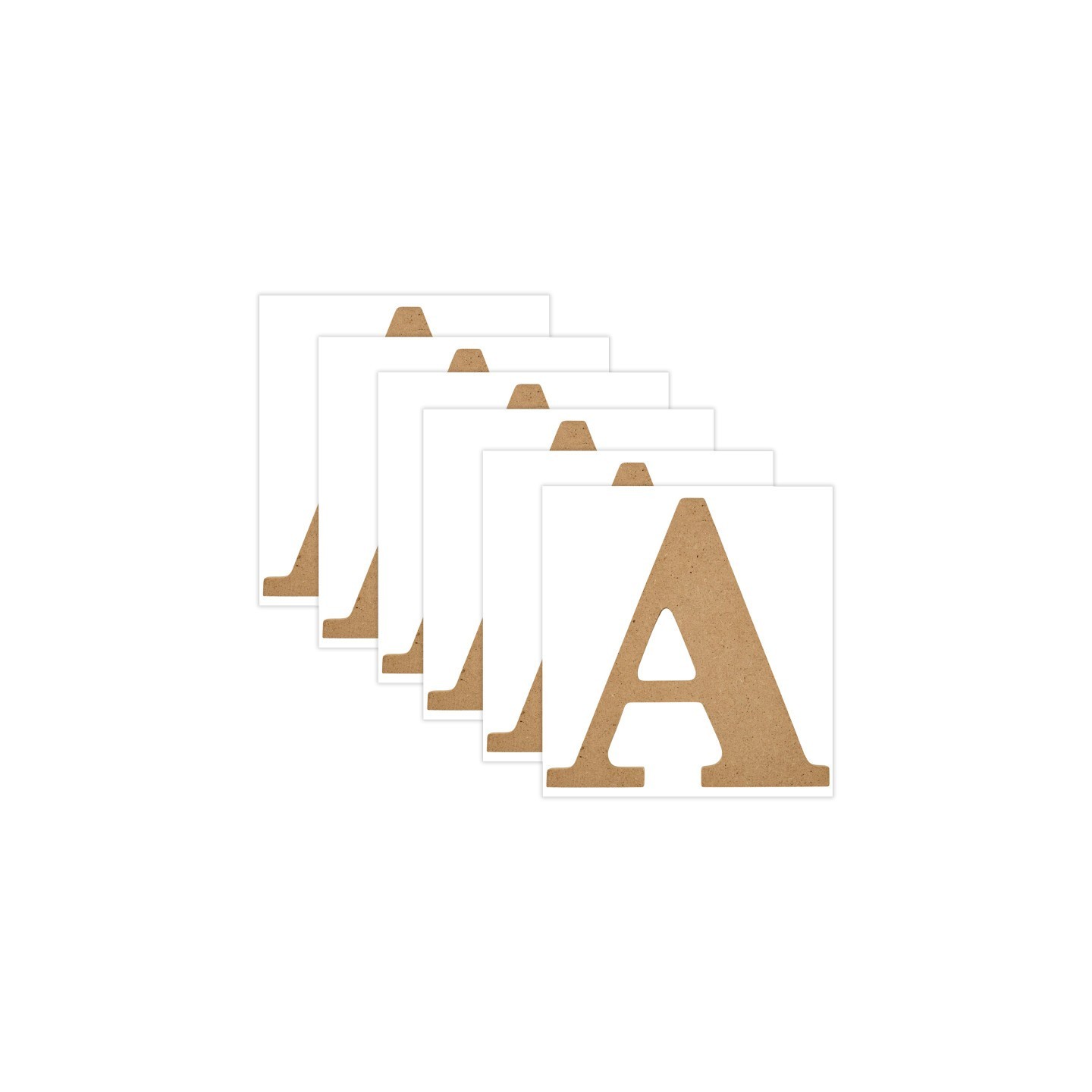 Plaid MDF Letter, A, 5 Inch, Pack of 12