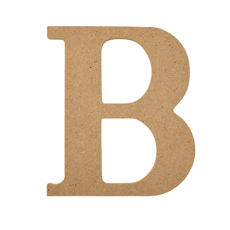 Plaid MDF Letter, B, 5 Inch