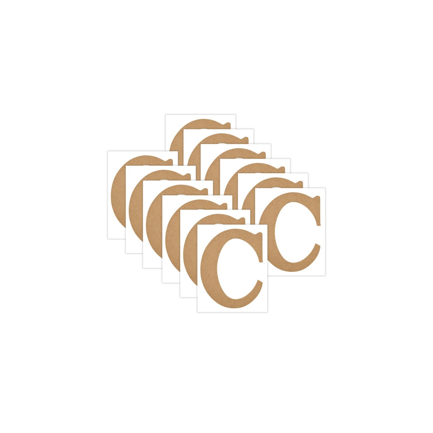 Plaid MDF Letter, C, 5 Inch, Pack of 12