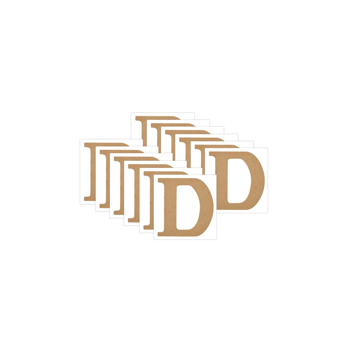 Plaid MDF Letter, D, 5 Inch, Pack of 12
