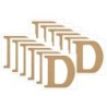 Plaid MDF Letter, D, 5 Inch, Pack of 12