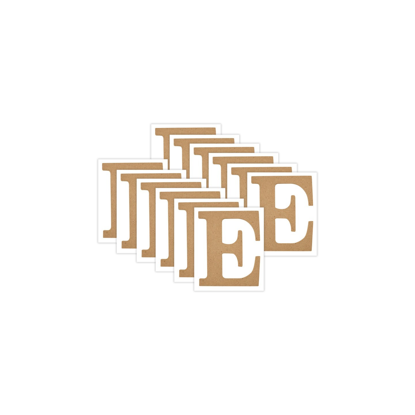 Plaid MDF Letter, E, 5 Inch, Pack of 12