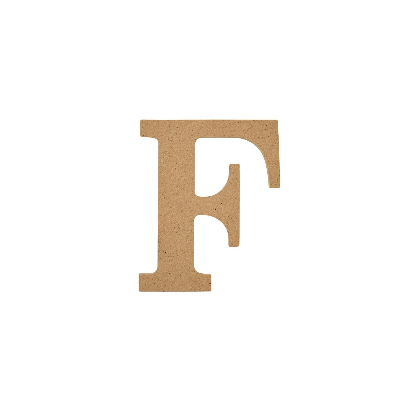 Plaid MDF Letter, F, 5 Inch