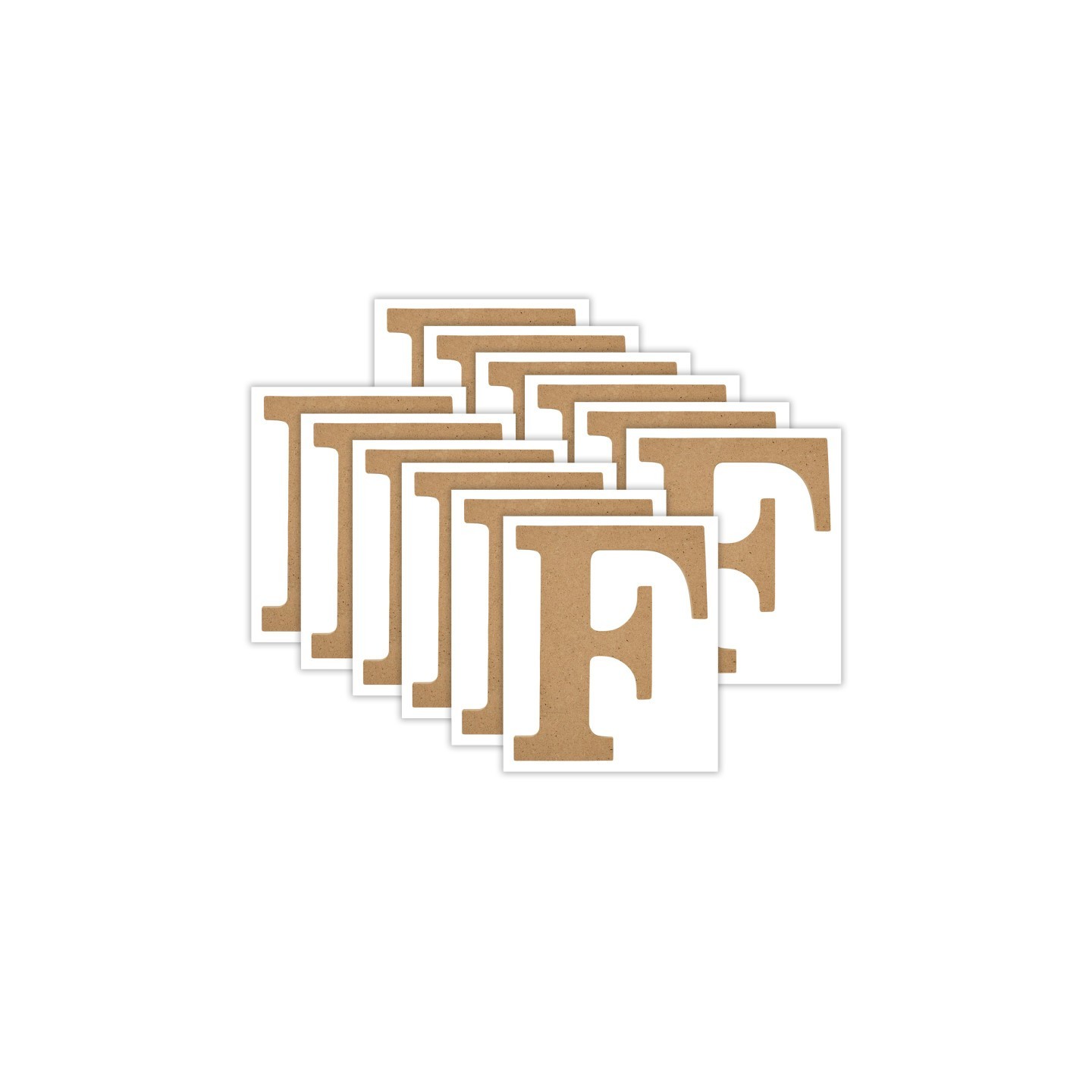 Plaid MDF Letter, F, 5 Inch, Pack of 12