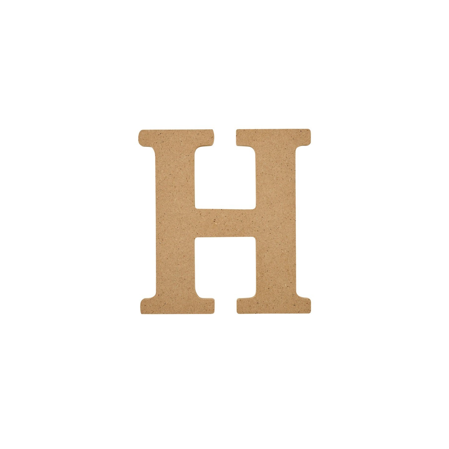 Plaid MDF Letter, H, 5 Inch