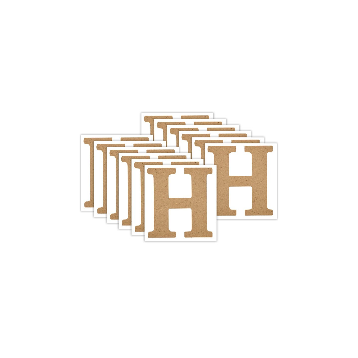 Plaid MDF Letter, H, 5 Inch, Pack of 12