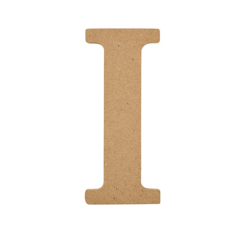 Plaid MDF Letter, I, 5 Inch