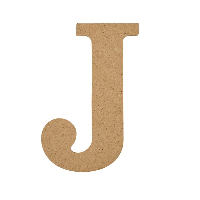 Plaid MDF Letter, J, 5 Inch