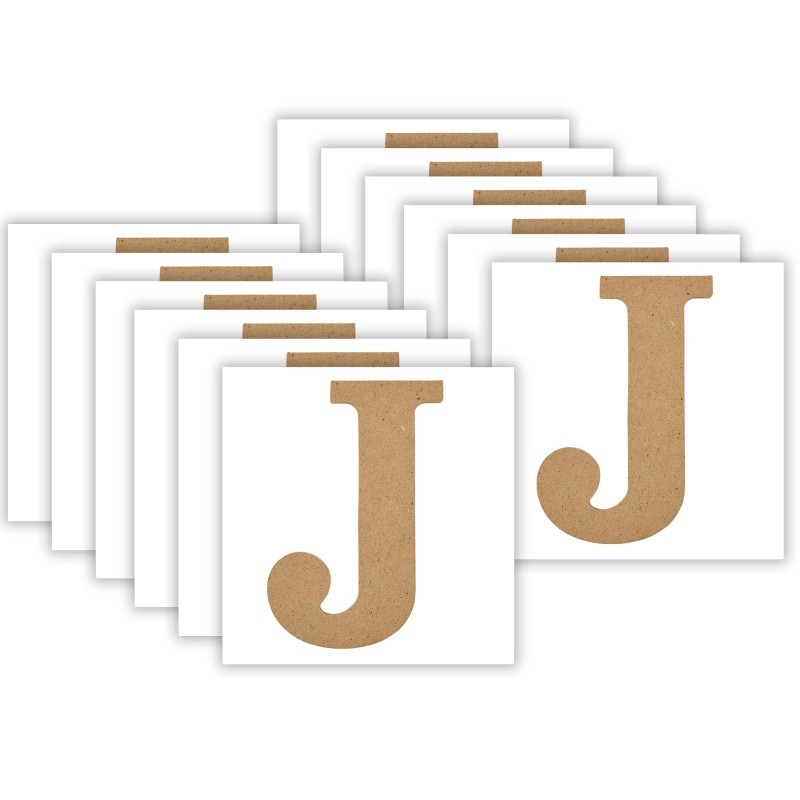 Plaid MDF Letter, J, 5 Inch, Pack of 12