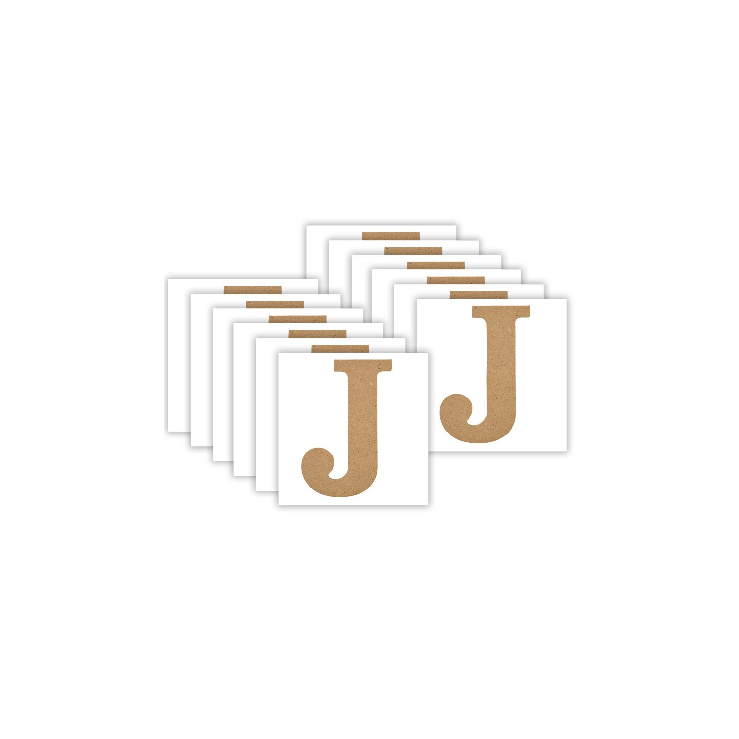 Plaid MDF Letter, J, 5 Inch, Pack of 12