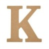 Plaid MDF Letter, K, 5 Inch