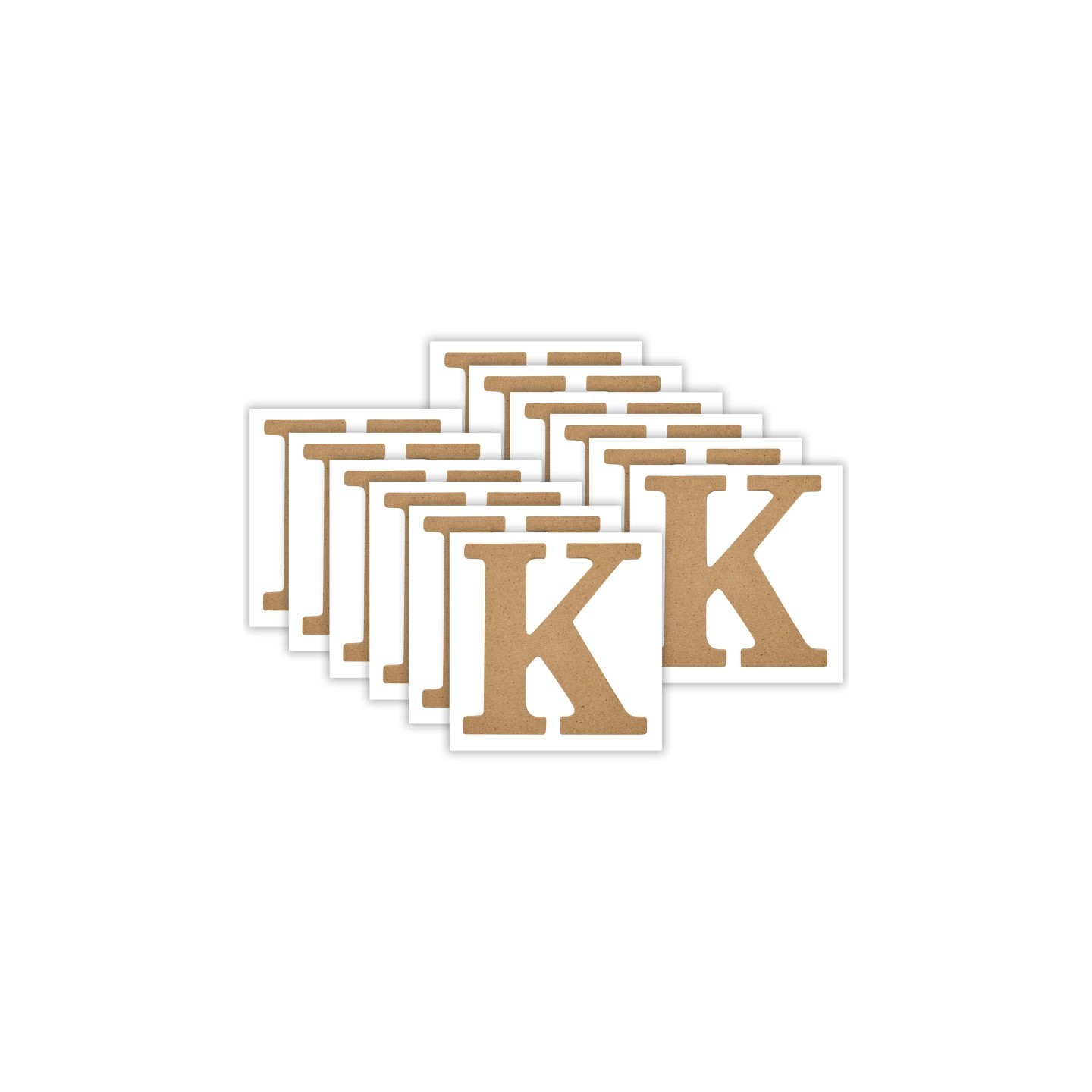 Plaid MDF Letter, K, 5 Inch, Pack of 12