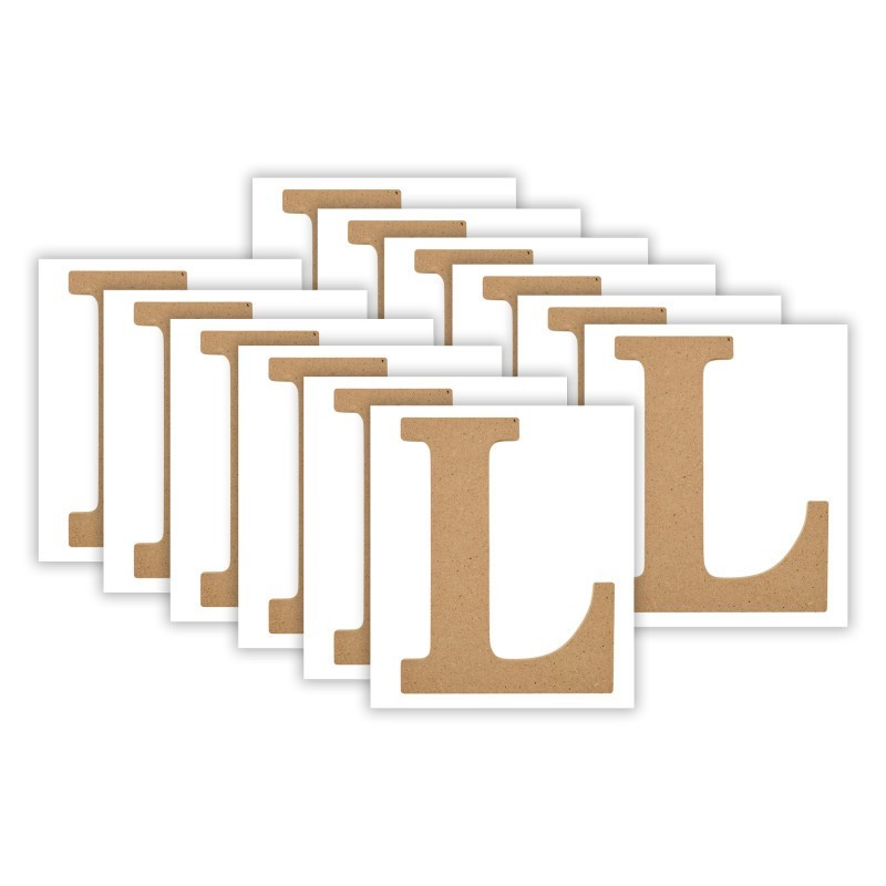 Plaid MDF Letter, L, 5 Inch, Pack of 12