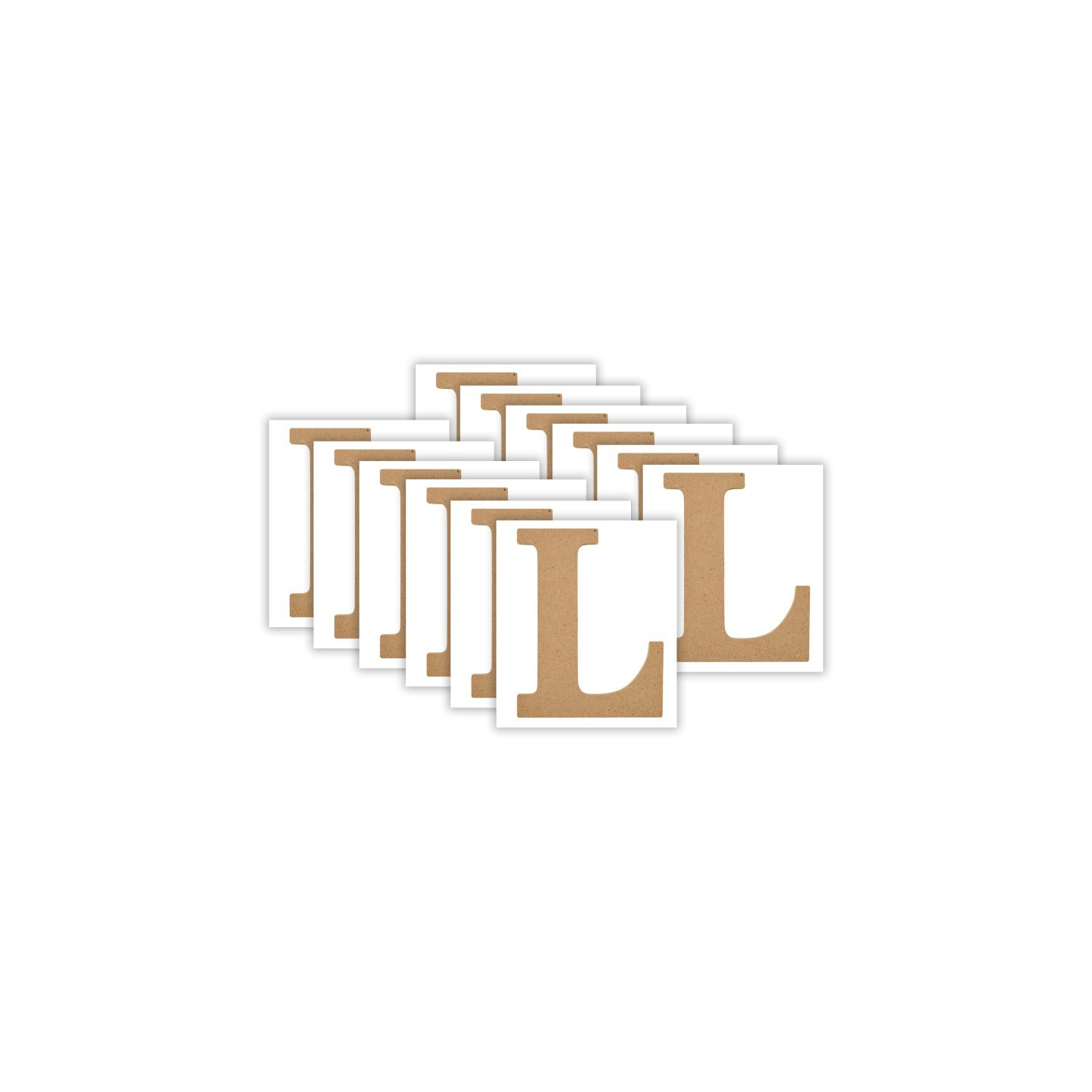 Plaid MDF Letter, L, 5 Inch, Pack of 12