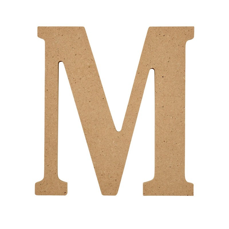 Plaid MDF Letter, M, 5 Inch