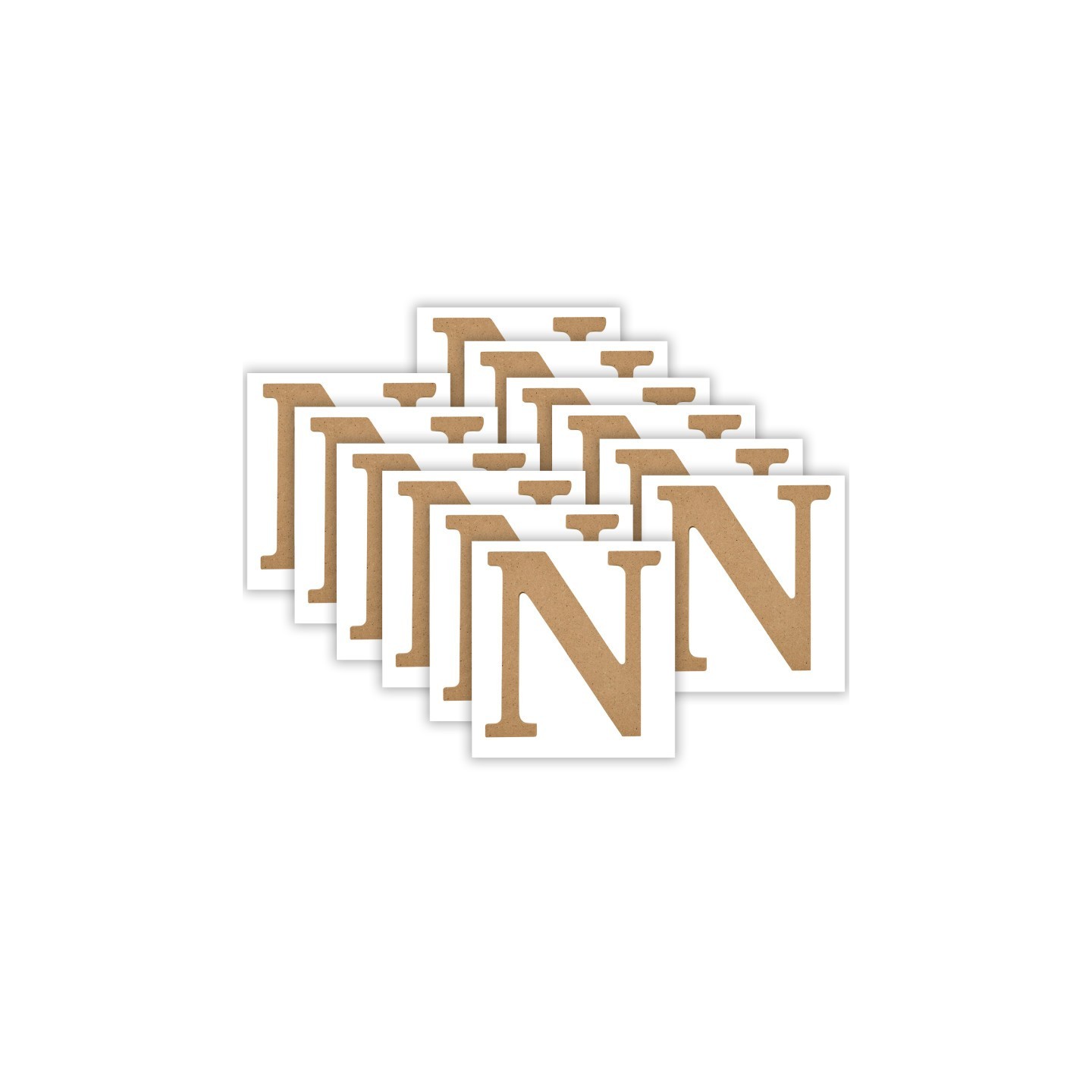 Plaid MDF Letter, N, 5 Inch, Pack of 12