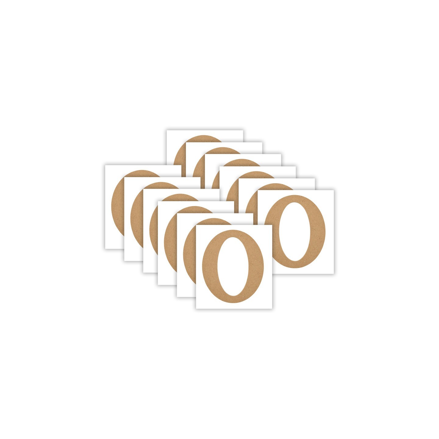 Plaid MDF Letter, O, 5 Inch, Pack of 12