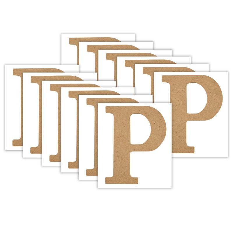 Plaid MDF Letter, P, 5 Inch, Pack of 12