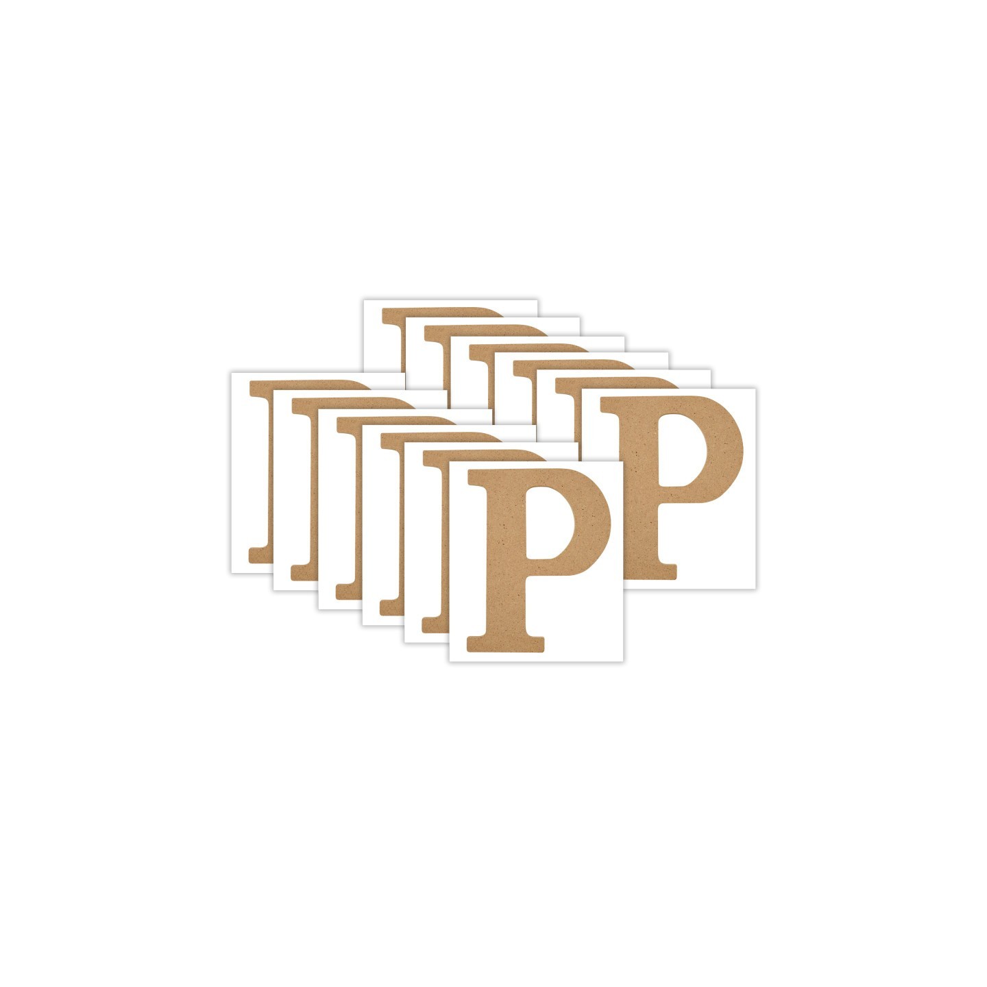 Plaid MDF Letter, P, 5 Inch, Pack of 12