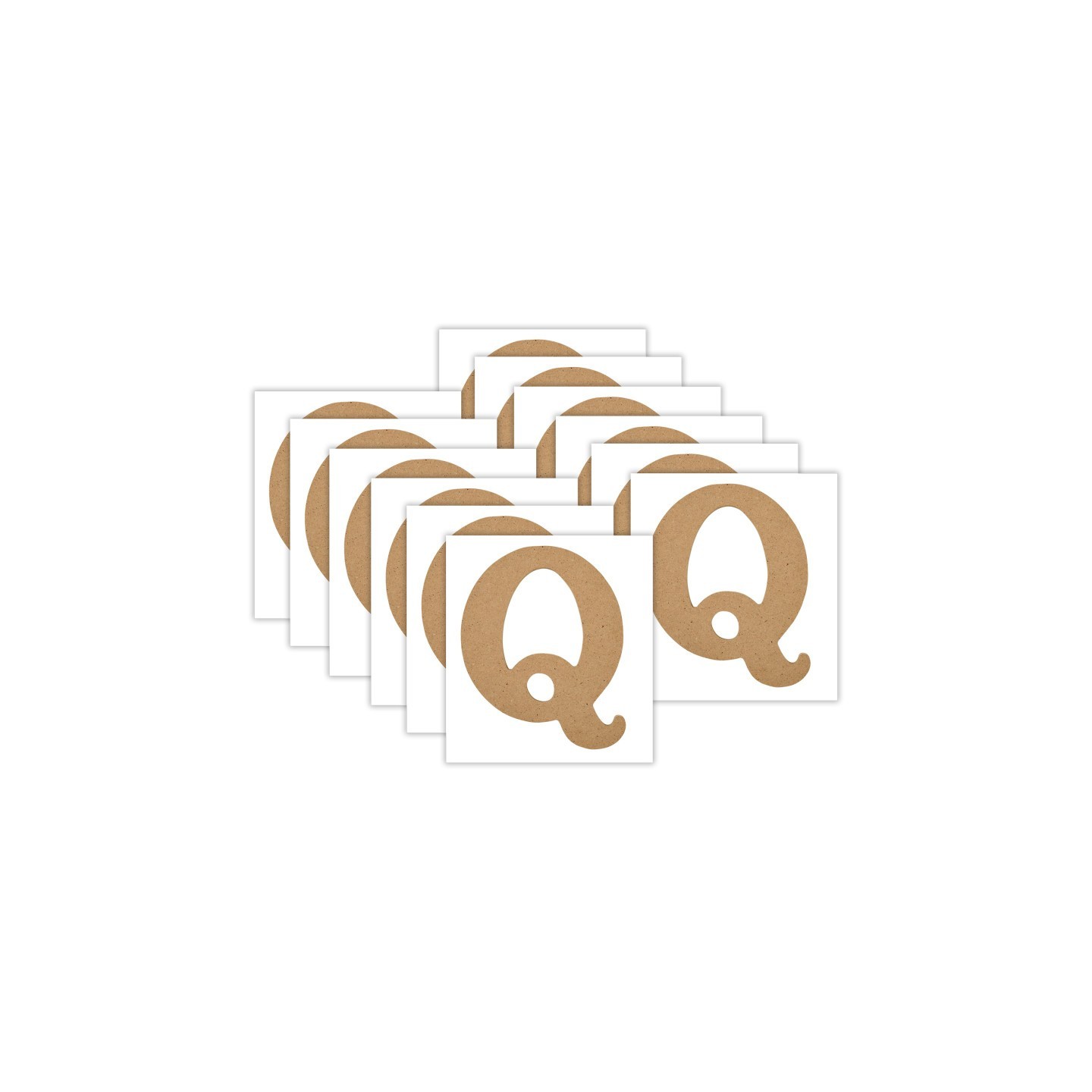 Plaid MDF Letter, Q, 5 Inch, Pack of 12