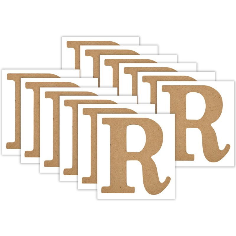 Plaid MDF Letter, R, 5 Inch, Pack of 12