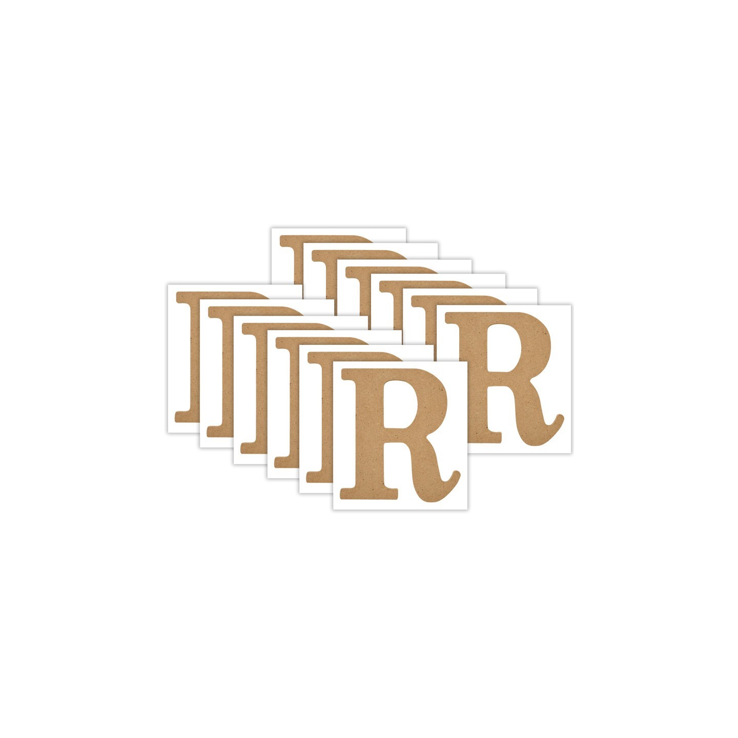 Plaid MDF Letter, R, 5 Inch, Pack of 12