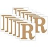 Plaid MDF Letter, R, 5 Inch, Pack of 12