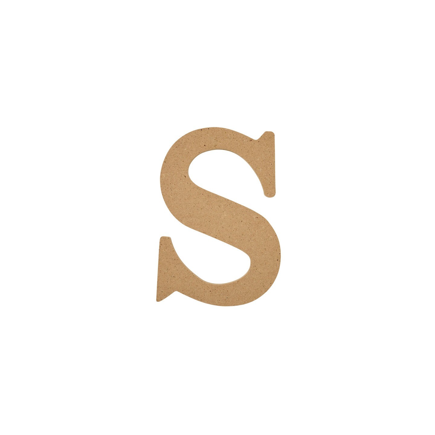 Plaid MDF Letter, S, 5 Inch