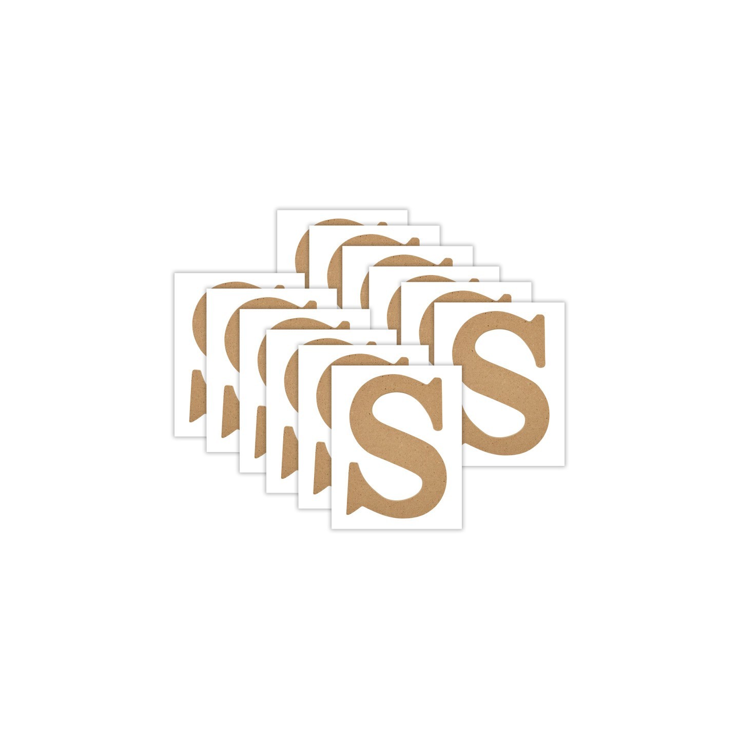 Plaid MDF Letter, S, 5 Inch, Pack of 12
