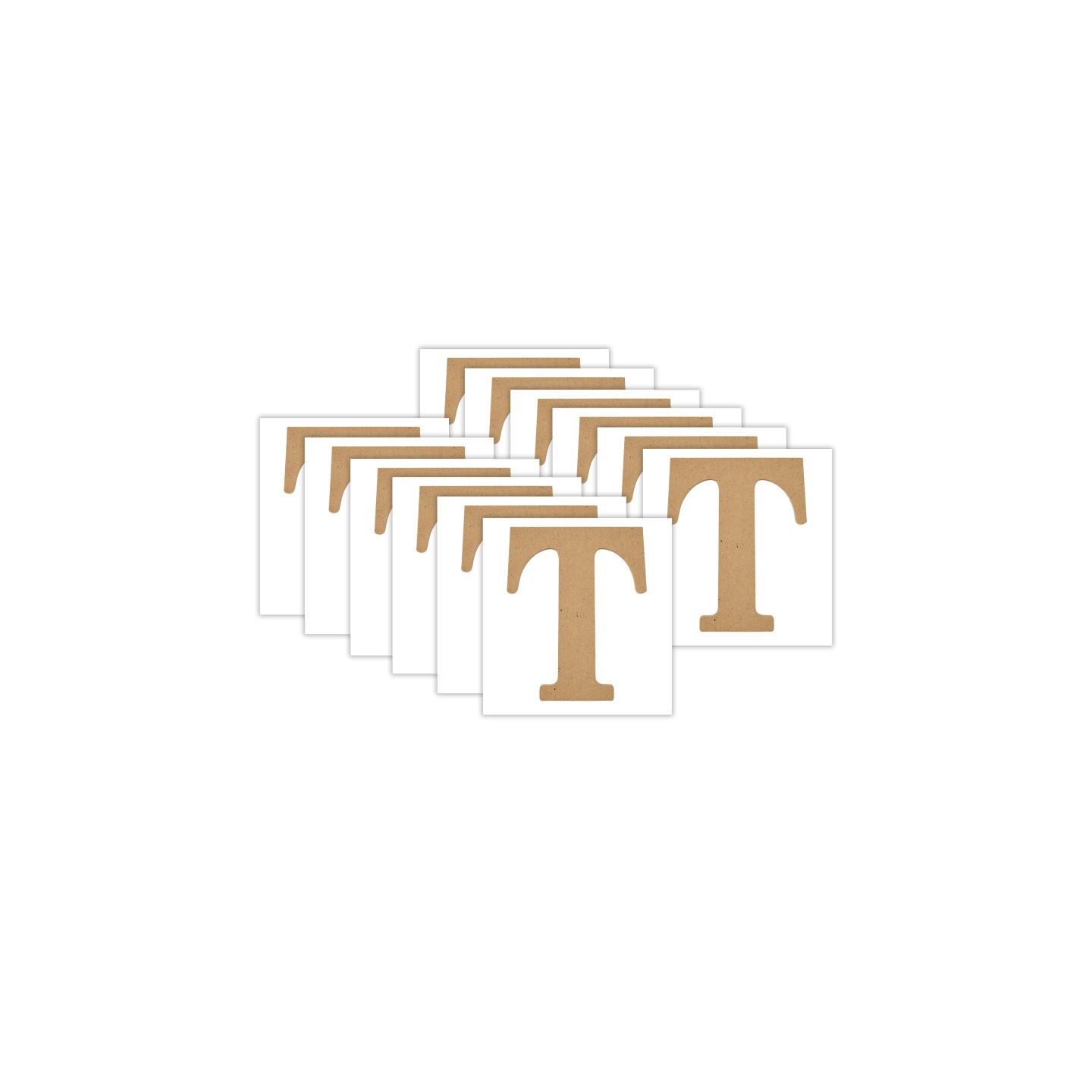Plaid MDF Letter, T, 5 Inch, Pack of 12