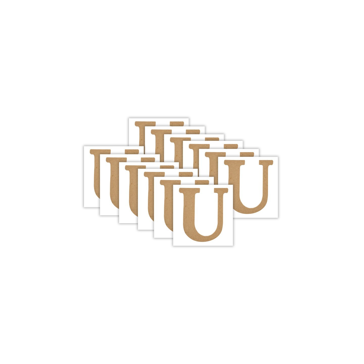 Plaid MDF Letter, U, 5 Inch, Pack of 12