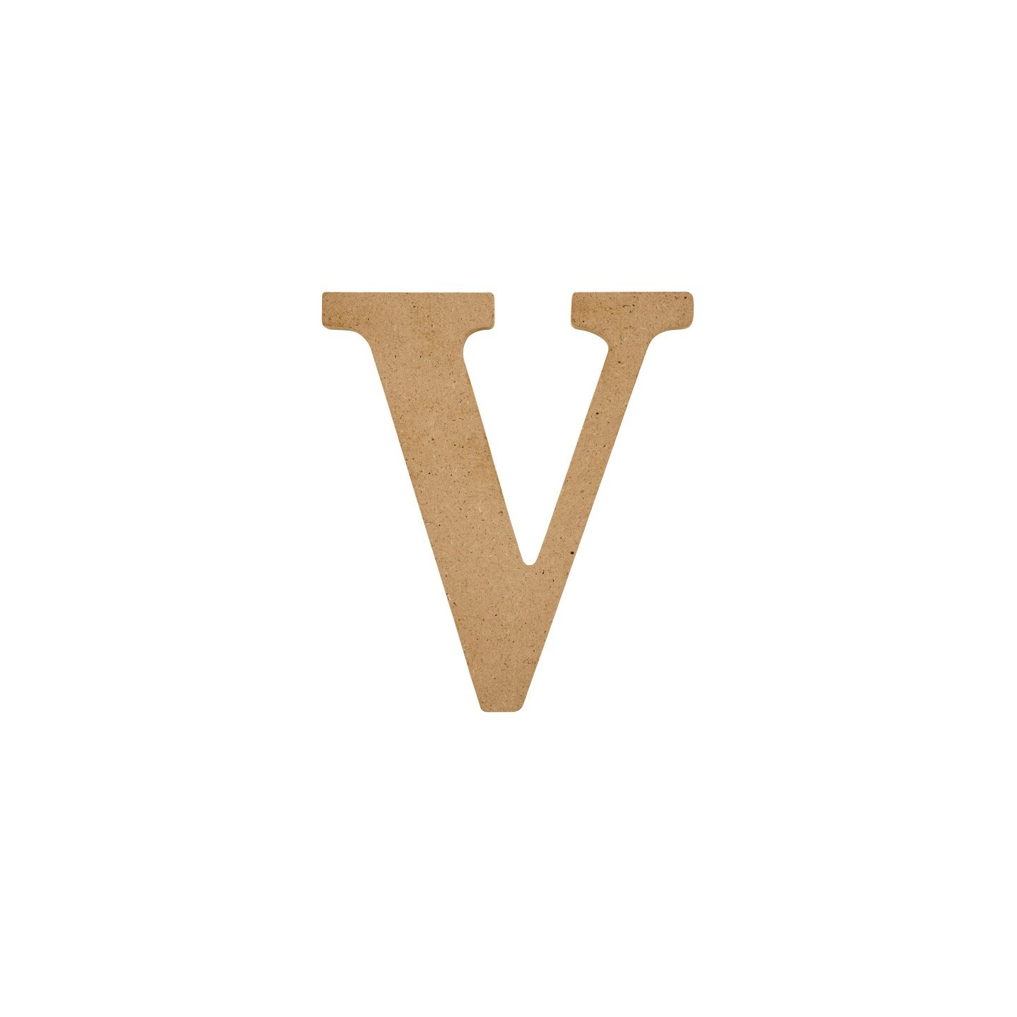 Plaid MDF Letter, V, 5 Inch