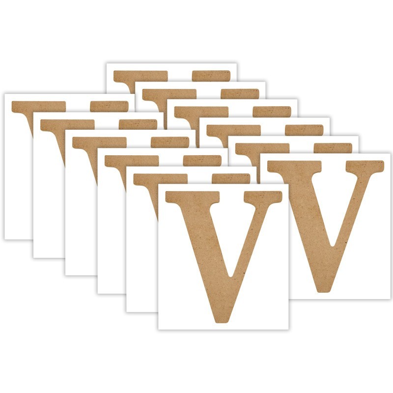 Plaid MDF Letter, V, 5 Inch, Pack of 12