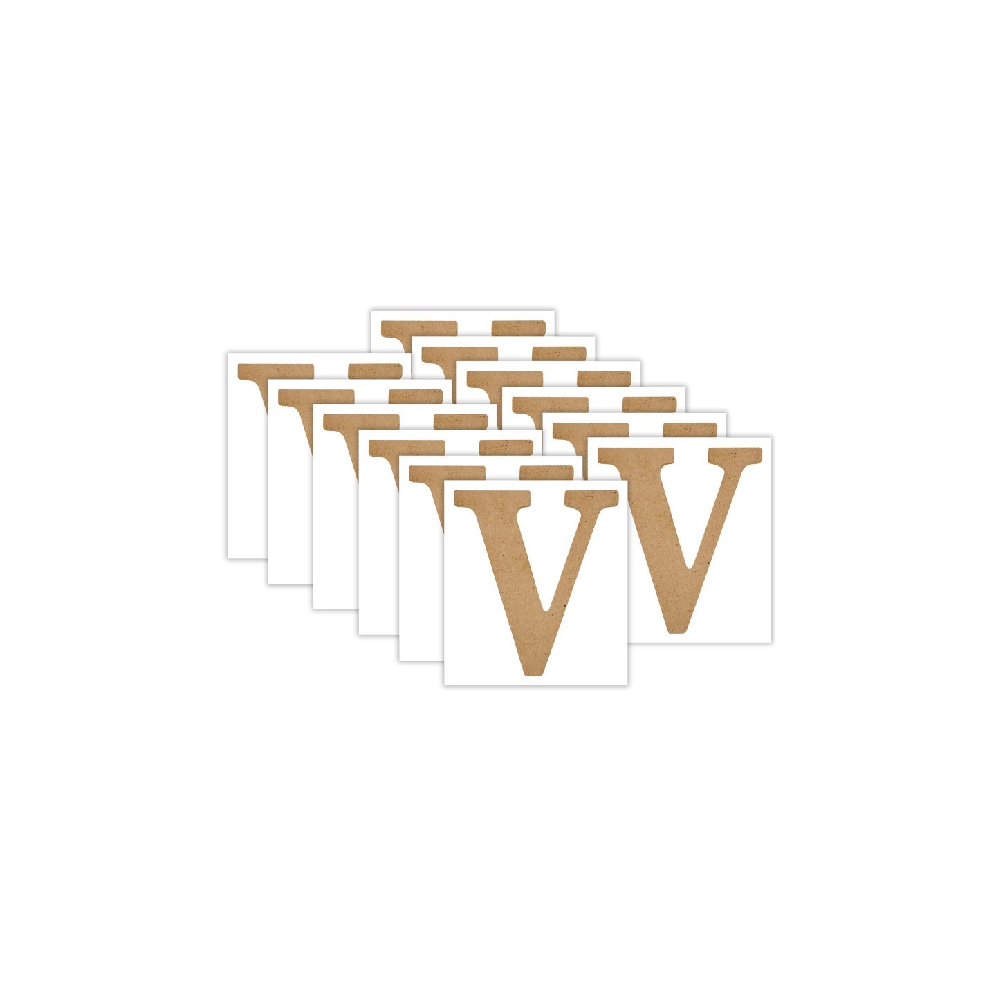 Plaid MDF Letter, V, 5 Inch, Pack of 12