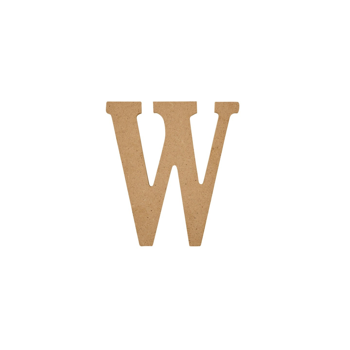 Plaid MDF Letter, W, 5 Inch