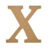 Plaid MDF Letter, X, 5 Inch