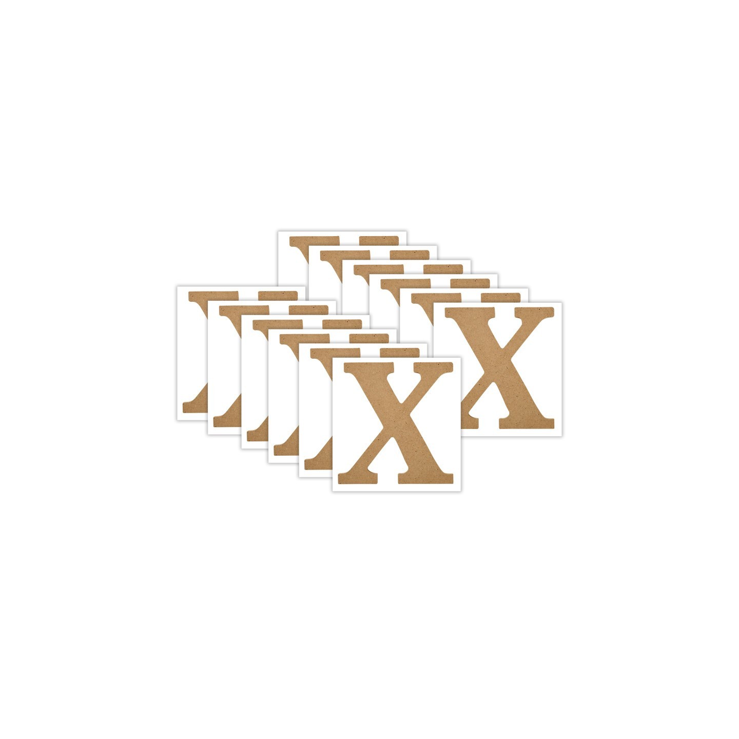 Plaid MDF Letter, X, 5 Inch, Pack of 12