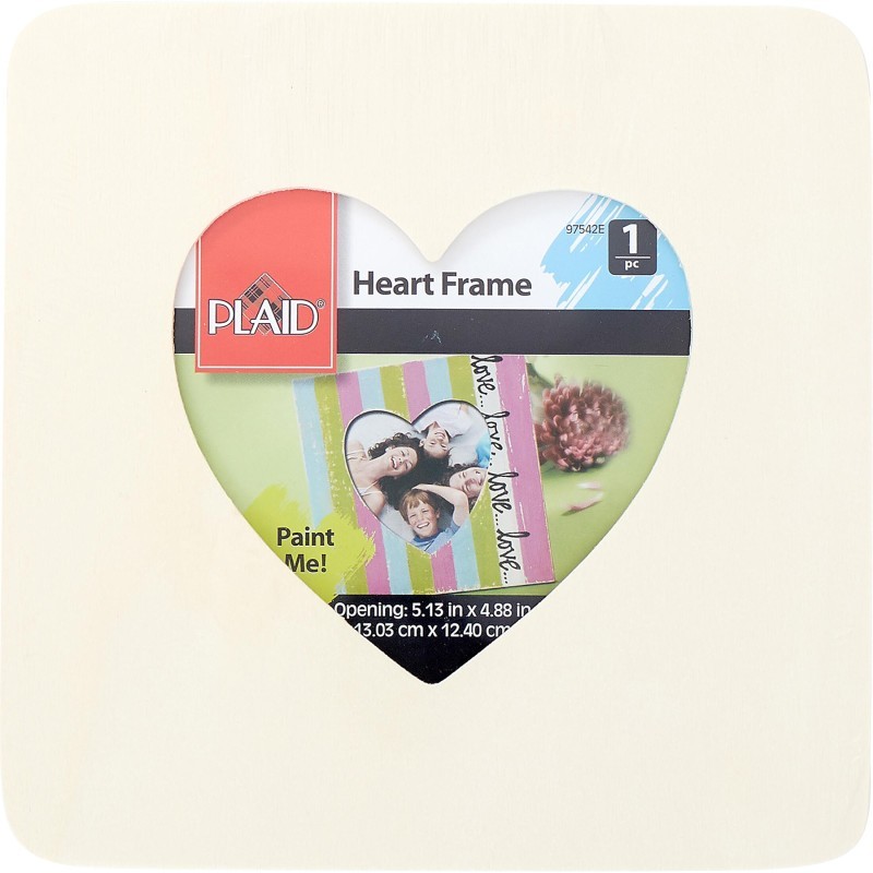 Plaid Value Frame, Heart, 7.5" x 7.5"