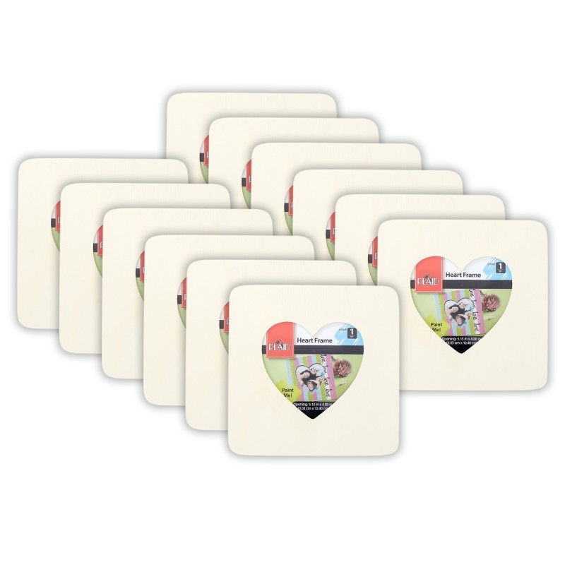 Plaid Value Frame, Heart, 7.5" x 7.5", Pack of 12