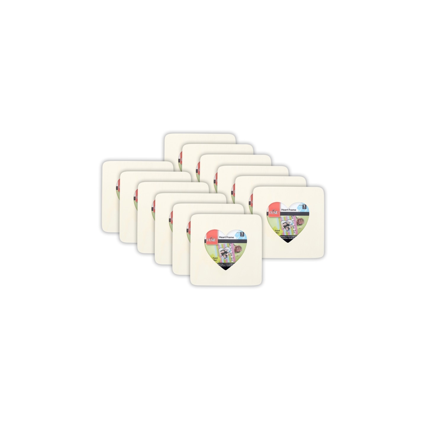 Plaid Value Frame, Heart, 7.5" x 7.5", Pack of 12