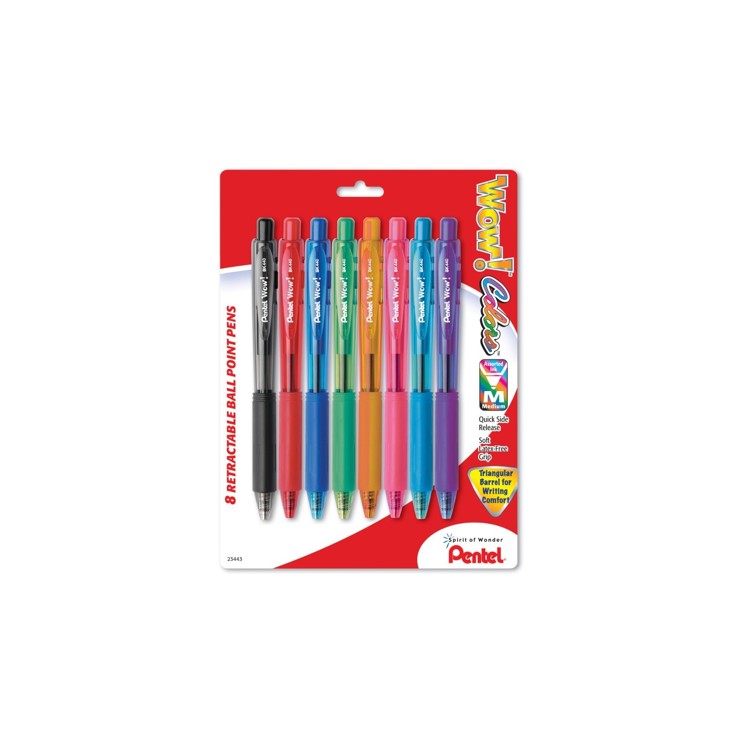 Pentel® WOW!™ Retractable Ball Point Pens, 8-pack assorted