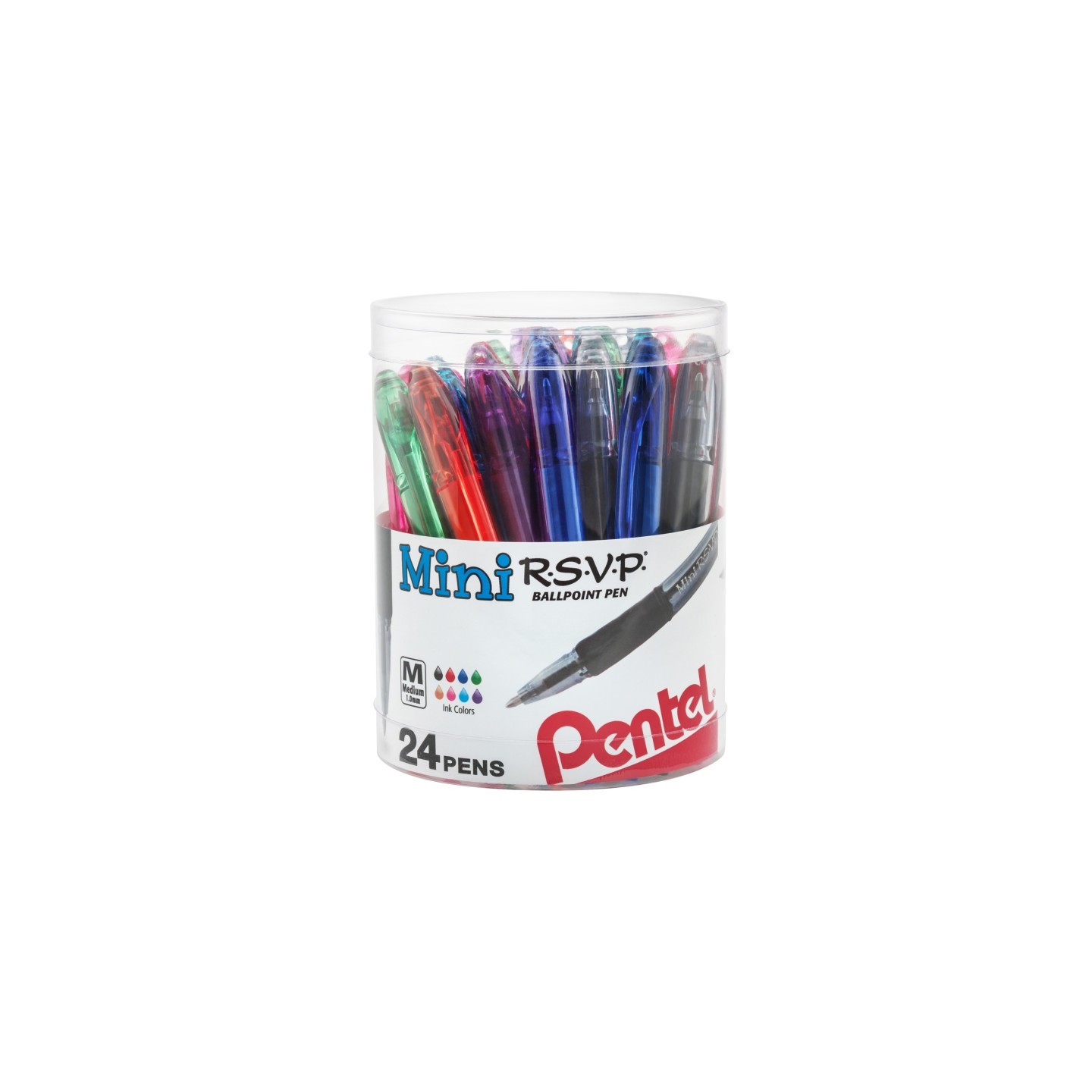 Pentel® R.S.V.P.® Mini Ballpoint Pens, 24-pack